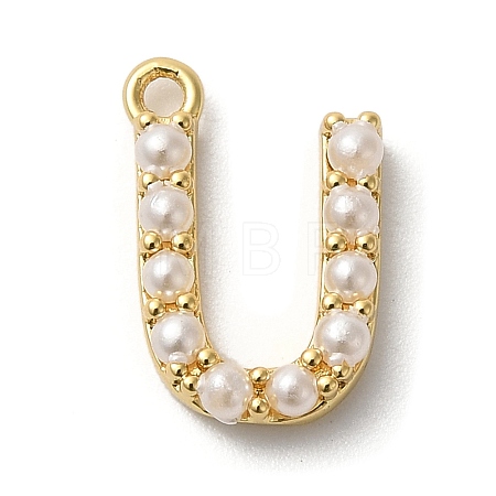 Plastic Imitation Pearl Pendants KK-P230-17G-U-1