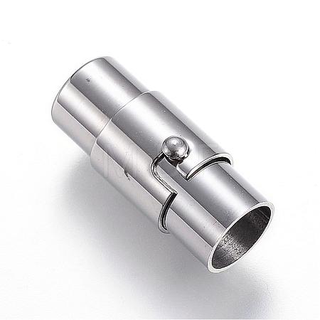 Tarnish Resistant 304 Stainless Steel Locking Tube Magnetic Clasps STAS-D159-30-1