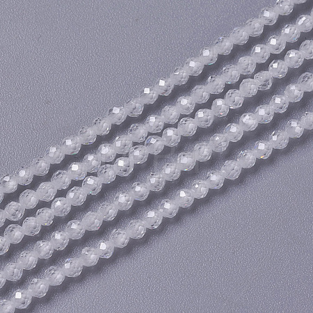 Cubic Zirconia Beads Strands G-F596-48I-2mm-1
