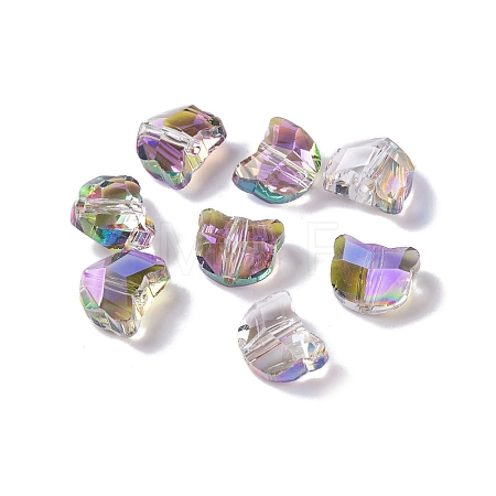 100Pcs Electroplate Glass Beads EGLA-P060-01A-HR02-1