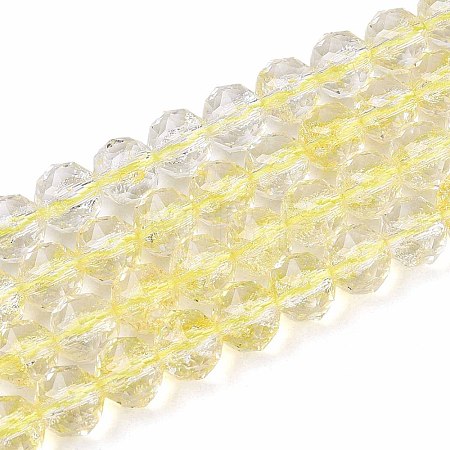 Crackle Transparent Glass Beads Strands GLAA-N063-8mm-08-1