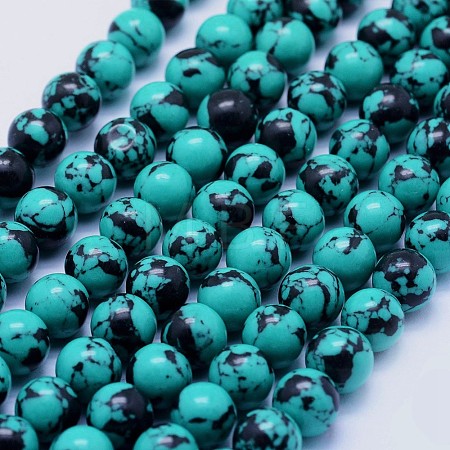 Synthetic Turquoise Beads Strands G-F531-6mm-J01-1