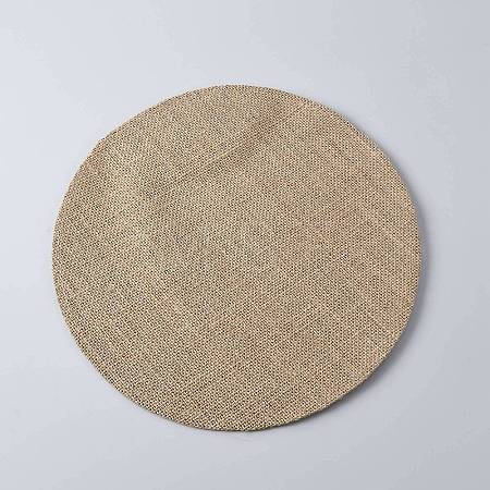 Jute Heat Insulation Coasters AJEW-WH0410-195-1