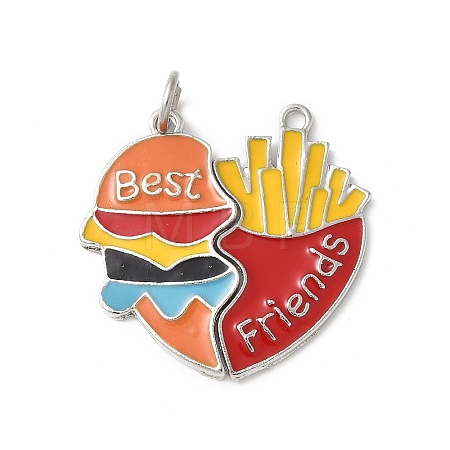 Alloy Enamel Split Pendants FIND-H047-05P-02-1
