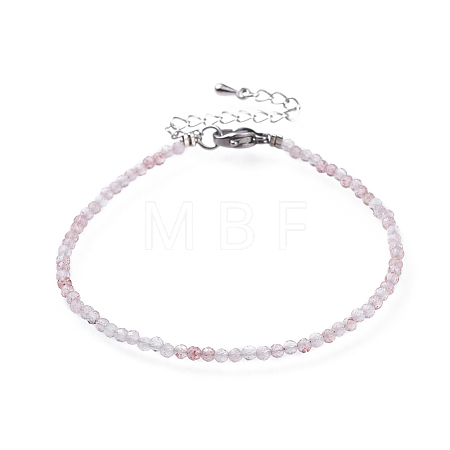Natural Strawberry Quartz Bead Bracelets BJEW-JB04555-05-1