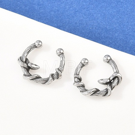 316 Stainless Steel Hoop Nose Rings AJEW-C044-05D-AS-1