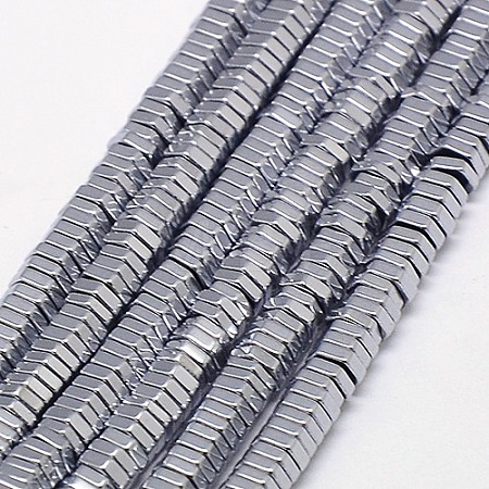 Electroplate Non-magnetic Synthetic Hematite Beads Strands G-J165-3mm-08-1