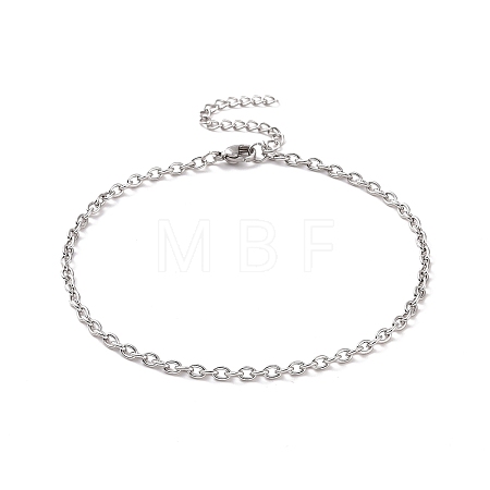 Non-Tarnish 304 Stainless Steel Cable Chain Bracelet for Men Women BJEW-E031-01P-06-1