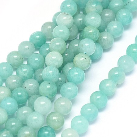 Natural Amazonite Beads Strands G-F602-02-6mm-1
