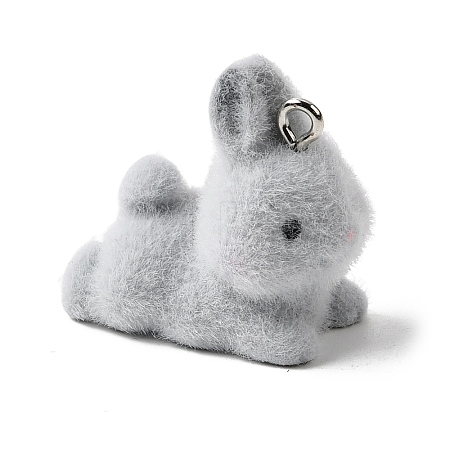 Flocking Opaque Resin Pendants RESI-G123-01L-1