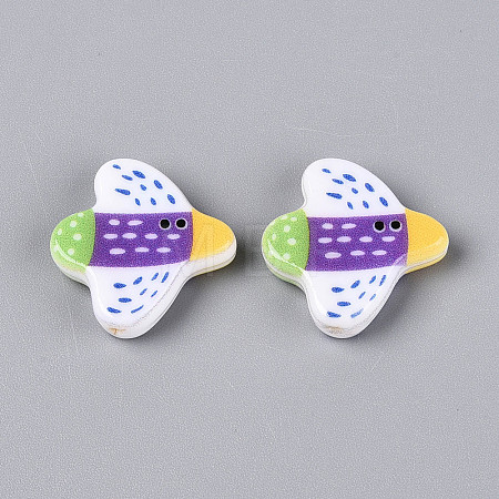 Printed Opaque Resin Beads RESI-N043-24B-1