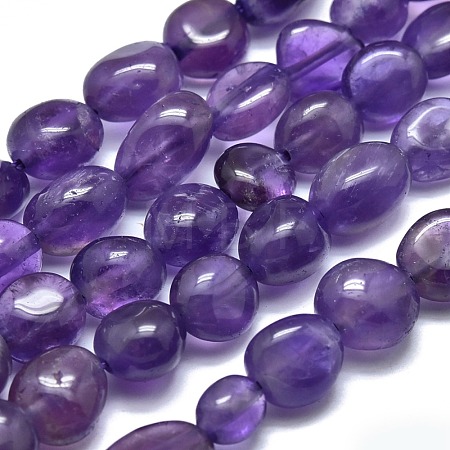 Natural Amethyst Beads Strands G-O186-B-05-1