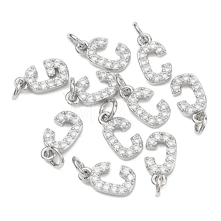 SHEGRACE Brass Micro Pave Clear Cubic Zirconia Pendants XGRQ29016-394P-C-1