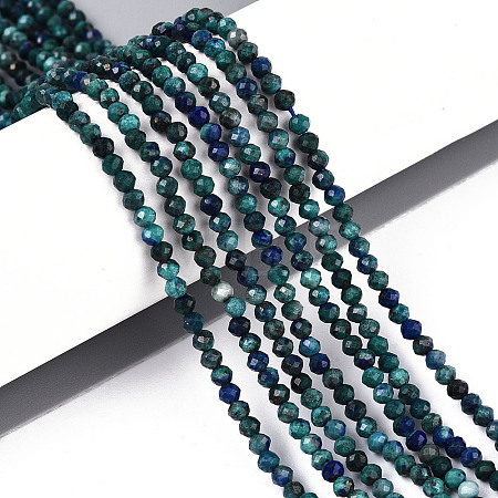 Natural Chrysocolla and Lapis Lazuli Beads Strands G-T143-15-1