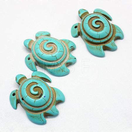 Synthetic Turquoise Pendants TURQ-S283-22-1