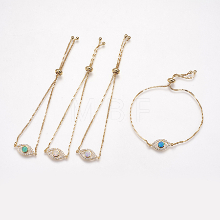 Adjustable Brass Bolo Bracelets BJEW-G593-11G-1