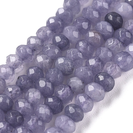 Dyed Natural Malaysia Jade Rondelle Beads Strands X-G-E316-2x4mm-33-1