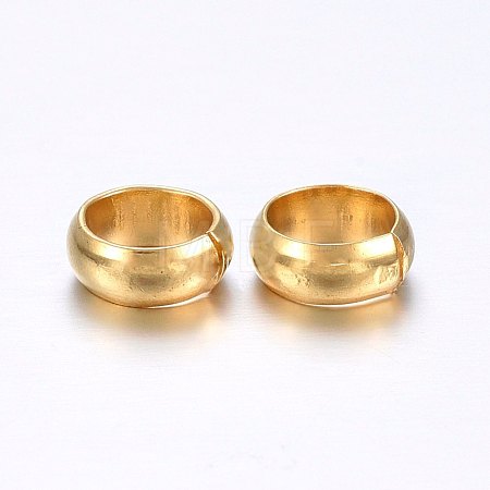 304 Stainless Steel Crimp Beads Covers STAS-O098-04G-01-1