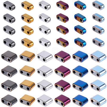 480Pcs 12 Colors Electroplated Non-magnetic Synthetic Hematite Beads G-SC0003-88-1