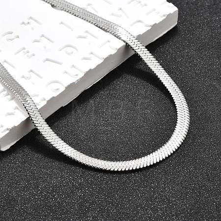 Non-Tarnish 201 Stainless Steel Herringbone Chain Necklaces NJEW-M187-06P-1