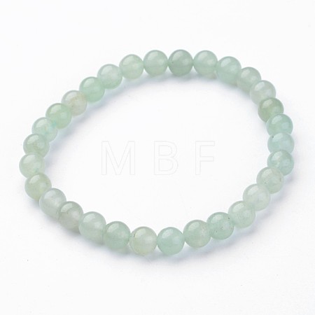 Natural Aventurine Stretch Bracelets BJEW-P0131-02-1