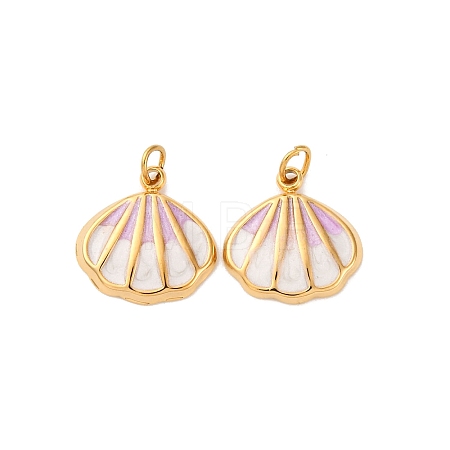 304 Stainless Steel Enamel Charms STAS-U061-04G-1