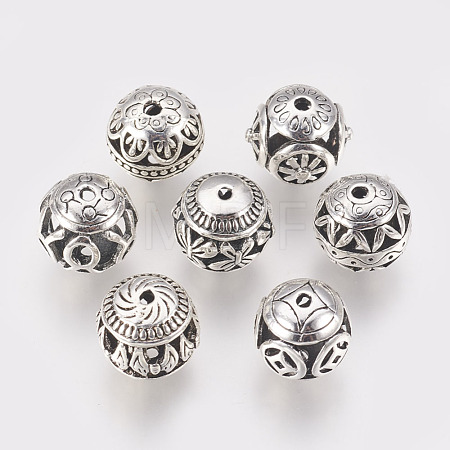 Tibetan Style Alloy Beads TIBEB-L002-16M-1