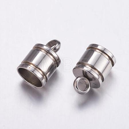 Tarnish Resistant 201 Stainless Steel Cord Ends STAS-G139-6mm-04P-1