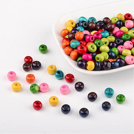 Lead Free Round Natural Wood Beads X-WOOD-S612-M-LF-1