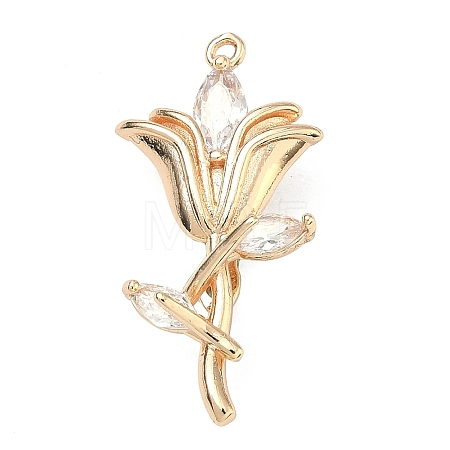 Brass Micro Pave Cubic Zirconia Enhancer Shortener Bails KK-F934-07E-G-1