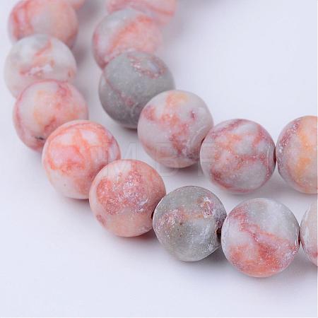 Natural Red Netstone Beads Strands G-Q462-10mm-14-1