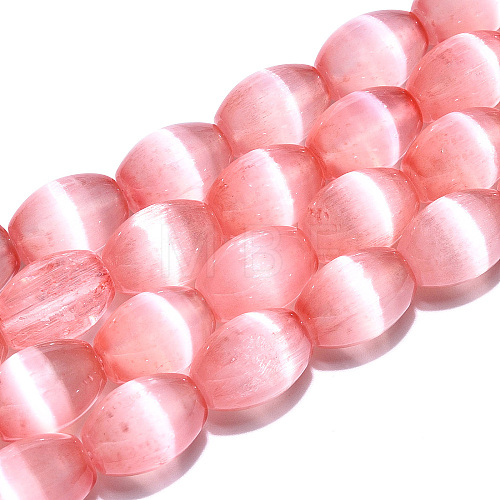 Dyed Natural Selenite Beads Strands G-T138-232H-1