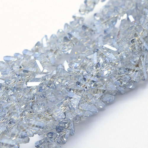 Electroplate Glass Beads Strands EGLA-J143-B-PL01-1