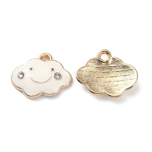 Rack Plating Alloy Enamel Charms ENAM-Q449-13G-1