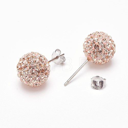 Valentines Day Gift for Her 925 Sterling Silver Austrian Crystal Rhinestone Ear Stud Q286G201-1
