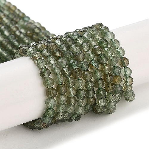 Natural Green Apatite Beads Strands G-G105-A01-03-1