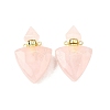 Natural Rose Quartz Perfume Bottle Pendants G-L623-10G-01-1