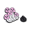 Halloween Black Zinc Alloy Skull Mushroom Enamel Pins JEWB-L018-03EB-02-3