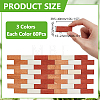 180Pcs 3 Colors Mini Wood Floorboards AJEW-WR0003-80-2