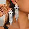 Brass Rhinestone Stud Earrings for Women LM8742-1