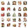 Christmas Theme 50Pcs PVC Adhesive Waterproof Stickers PW-WGF2802-01-5