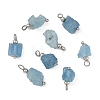 Raw Rough Natural Aquamarine Pendants PALLOY-JF05960-1