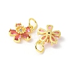 Brass Micro Pave Cubic Zirconia Pendants KK-U067-03G-06-2