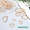 Beadthoven 54Pcs 9 Styles Iron D Rings IFIN-BT0001-10-12