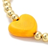 Handmade Lampwork Heart Bracelets BJEW-Q338-01G-2