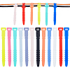 60Pcs 12 Colors Silicone Zip Ties AJEW-CP0005-32-1