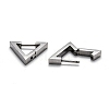 304 Stainless Steel Triangle Huggie Hoop Earrings STAS-H156-02B-P-2