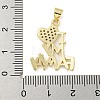 Rack Plated Brass with Cubic Zirconia Pendant KK-P270-12G-3