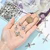 70Pcs 7 Styles Tibetan Style Alloy Pendants FIND-FS0005-15-4