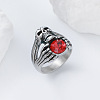 Halloween 304 Stainless Steel Rhinestone Finger Rings GJ8747-4-1